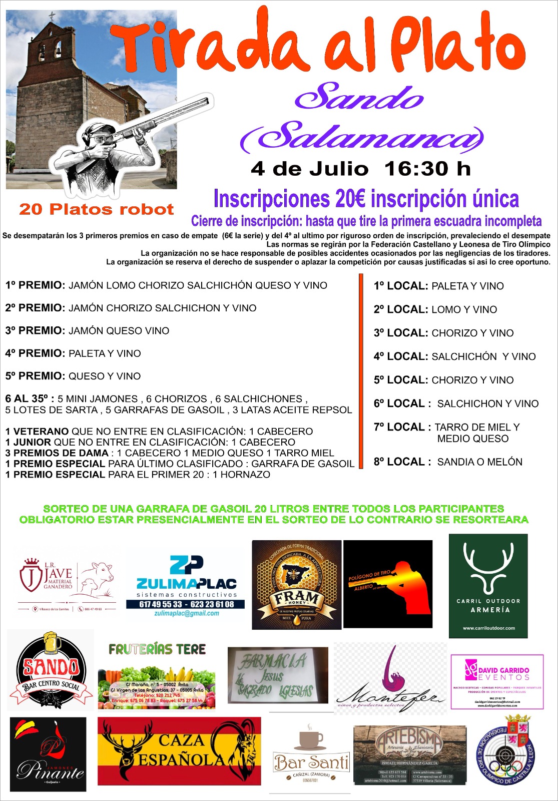 Tirada al Plato ROBOT en Sando (Salamanca).