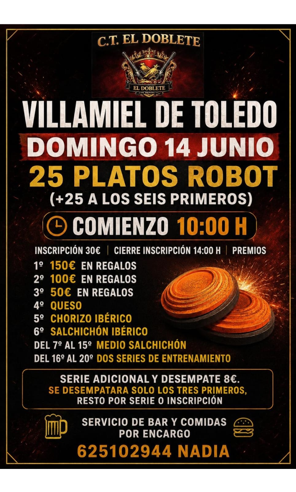 Tirada al Plato ROBOT en el Campo de Tiro El Doblete en Villamiel de Toledo (Toledo).