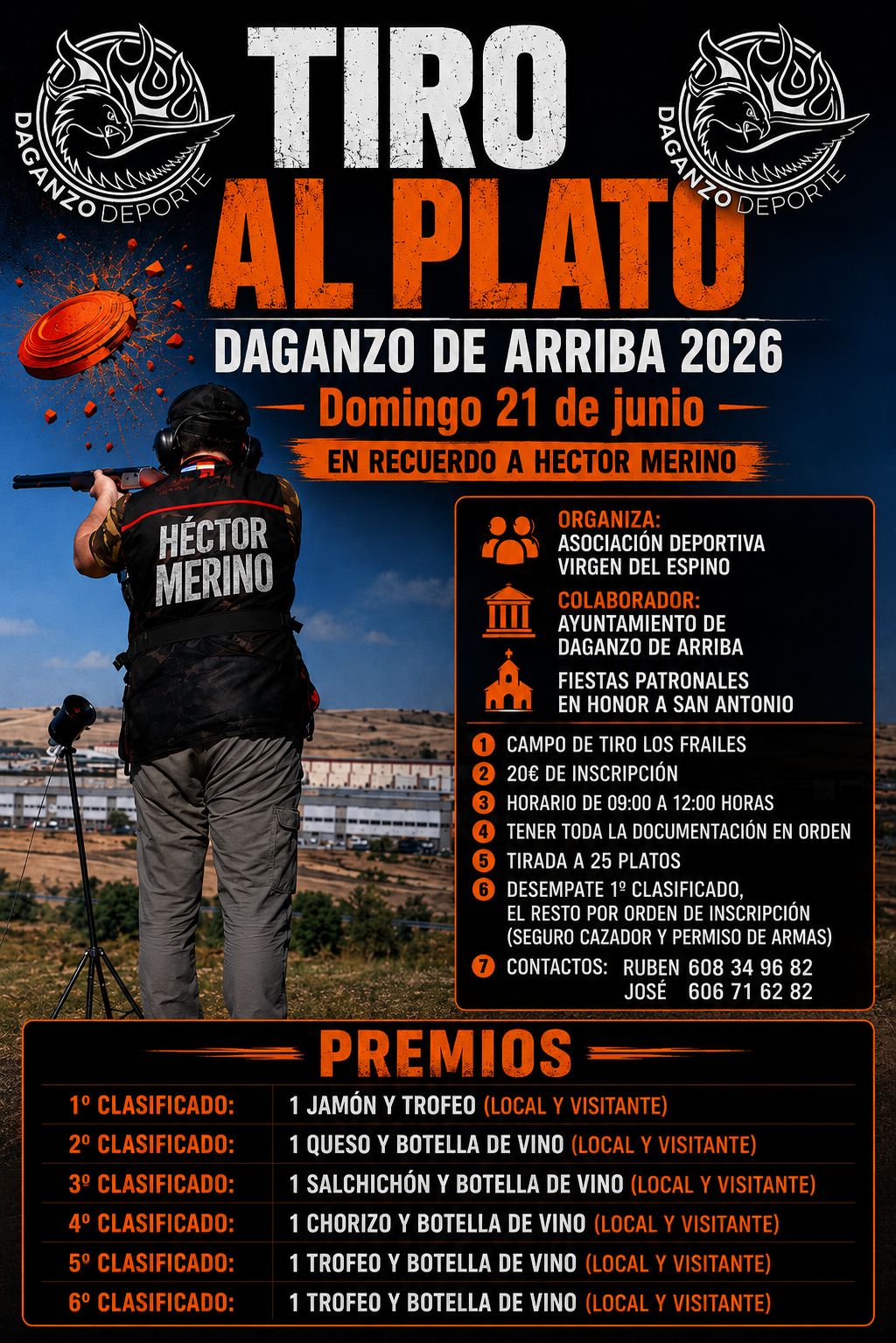 Tirada al Plato ROBOT en Recuerdo de Héctor Merino en el Campo de Tiro Los Frailes en Daganzo de Arriba (Madrid).