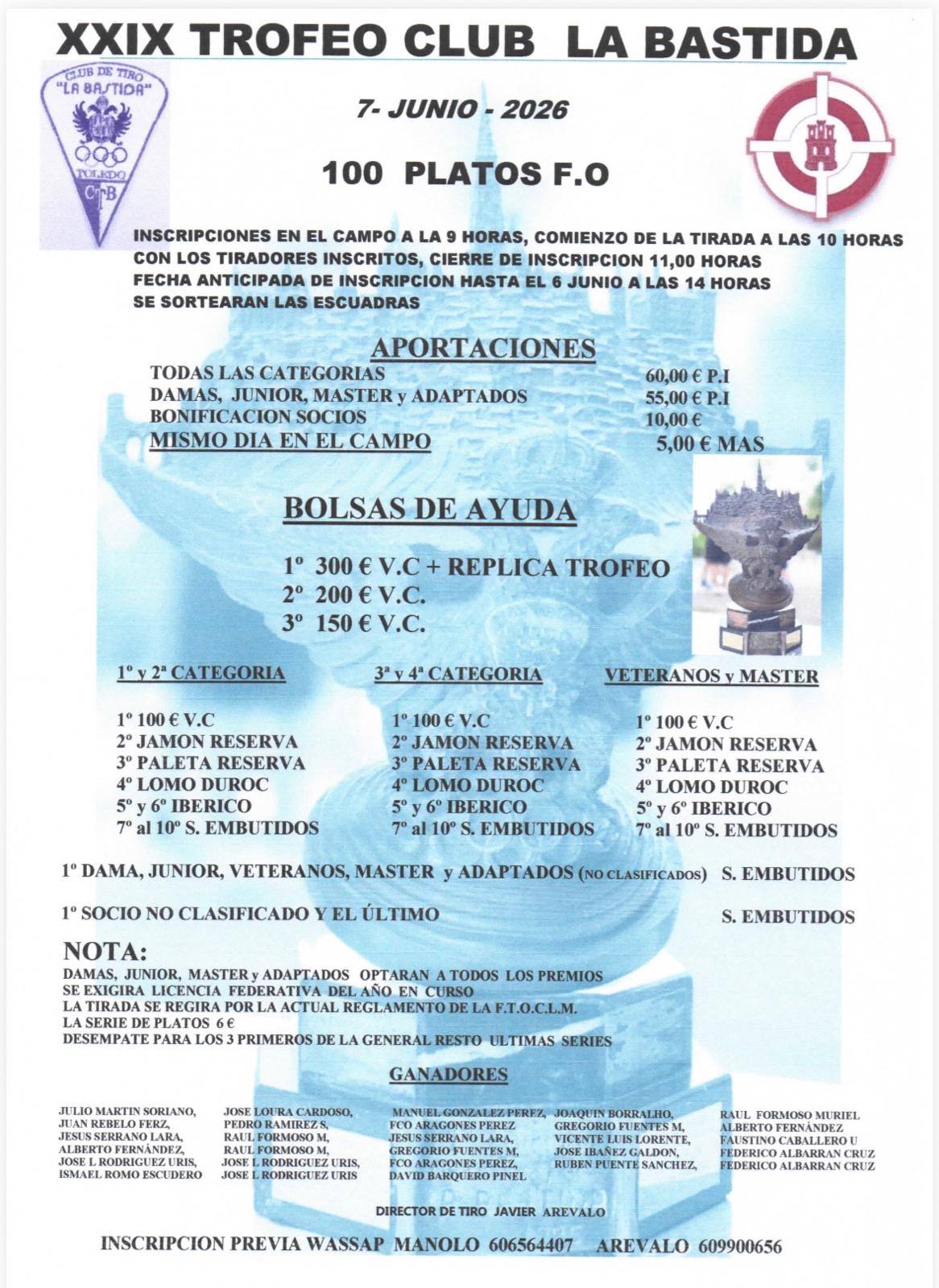 Trofeo La Bastida F.O. en el Campo de Tiro La Bastida (Toledo).