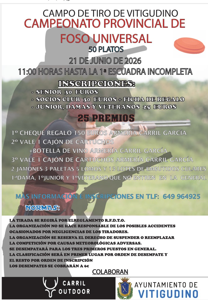 Campeonato Provincial F.U. en el Campo de Tiro de Vitigudino (Salamanca).