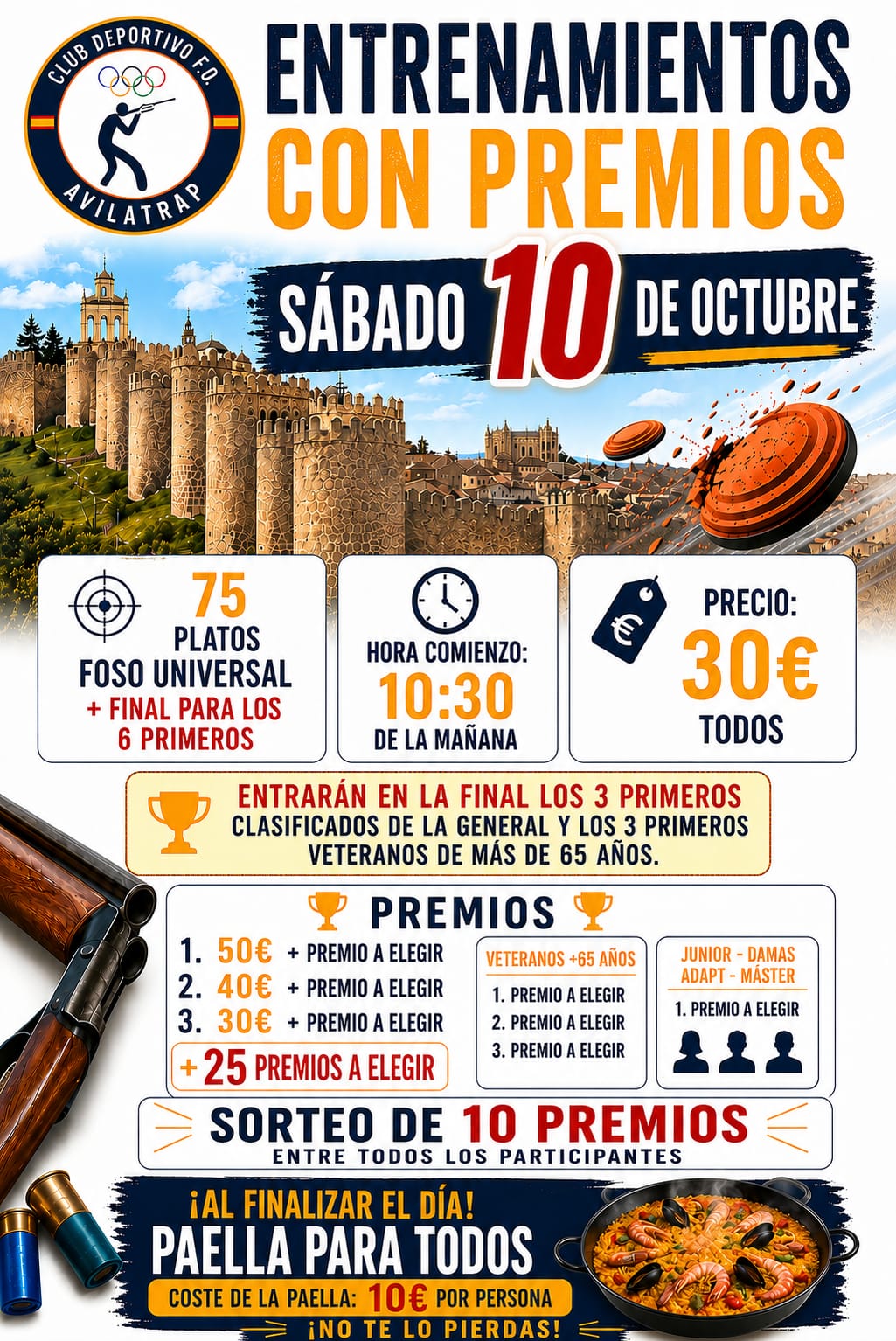 Entrenamientos con Premios F.U. en el Campo de Tiro El Fresnillo (Ávila).