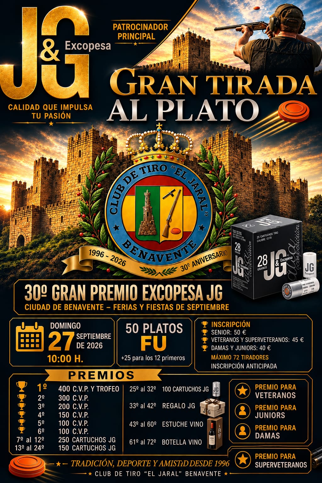 XXX Gran Premio Excopesa JG F.U. en el Club de Tiro El Jaral en Benavente (Zamora).