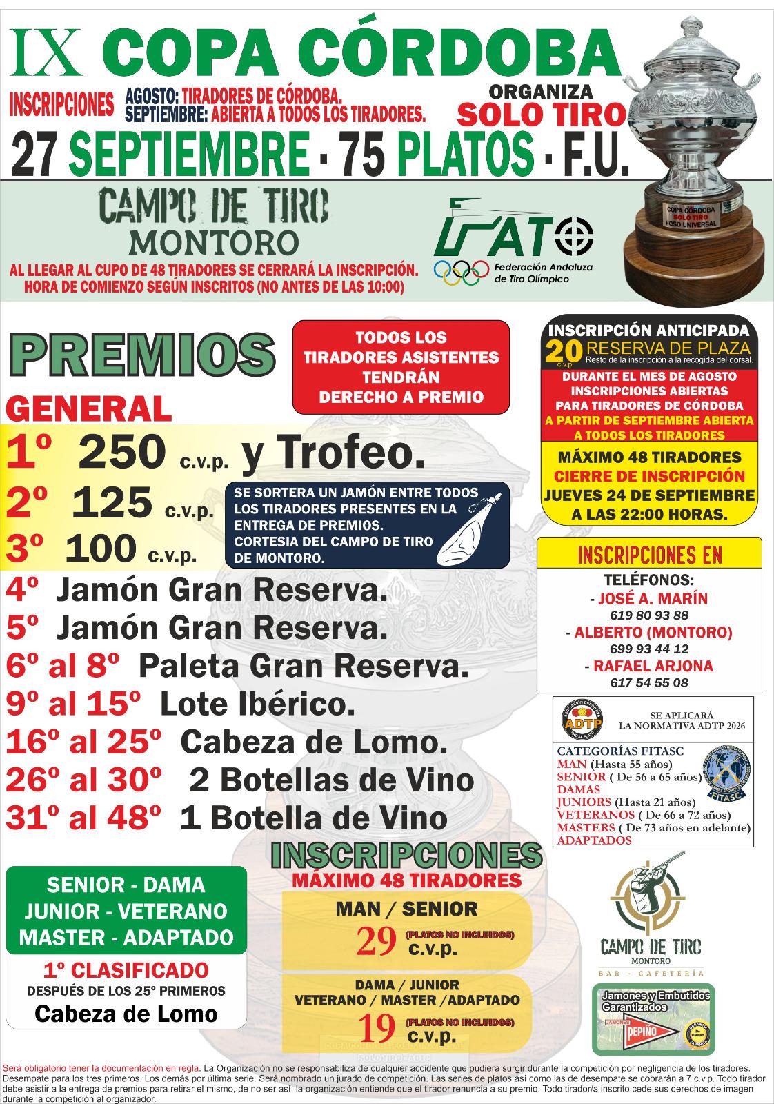 IX Copa Córdoba F.U. en el Campo de Tiro de Montoro (Córdoba).