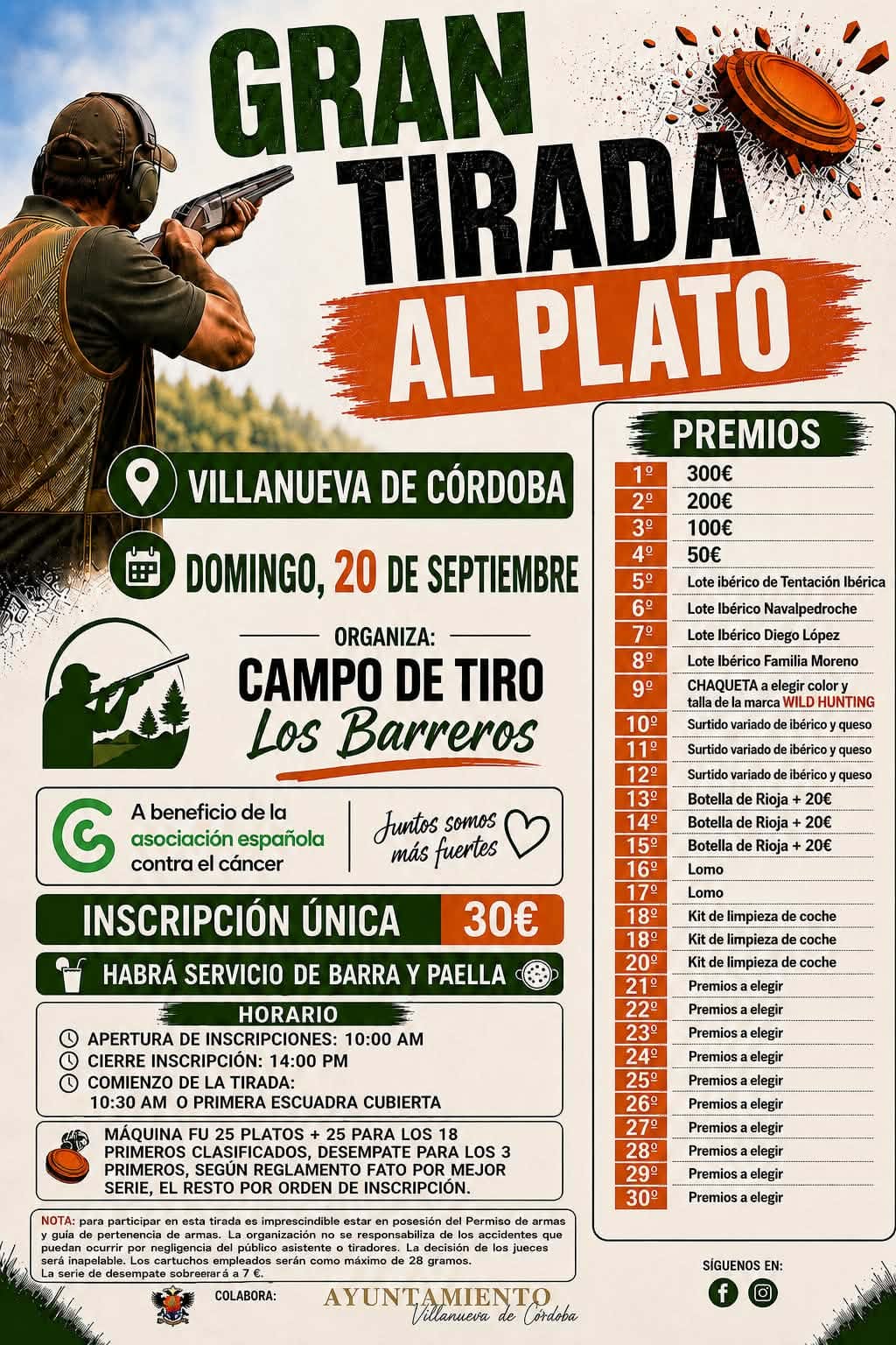 Tirada al Plato F.U. en Villanueva de Córdoba (Córdoba).