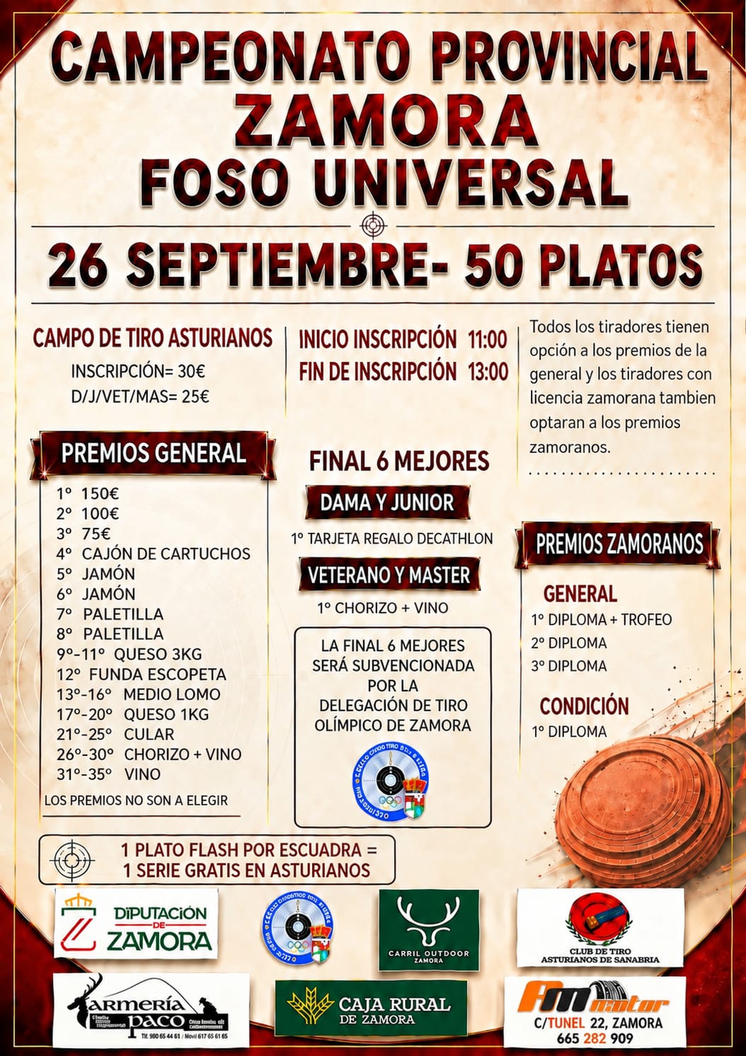 Campeonato Provincial de Zamora F.U. en el campo de Tiro de Asturianos (Zamora).