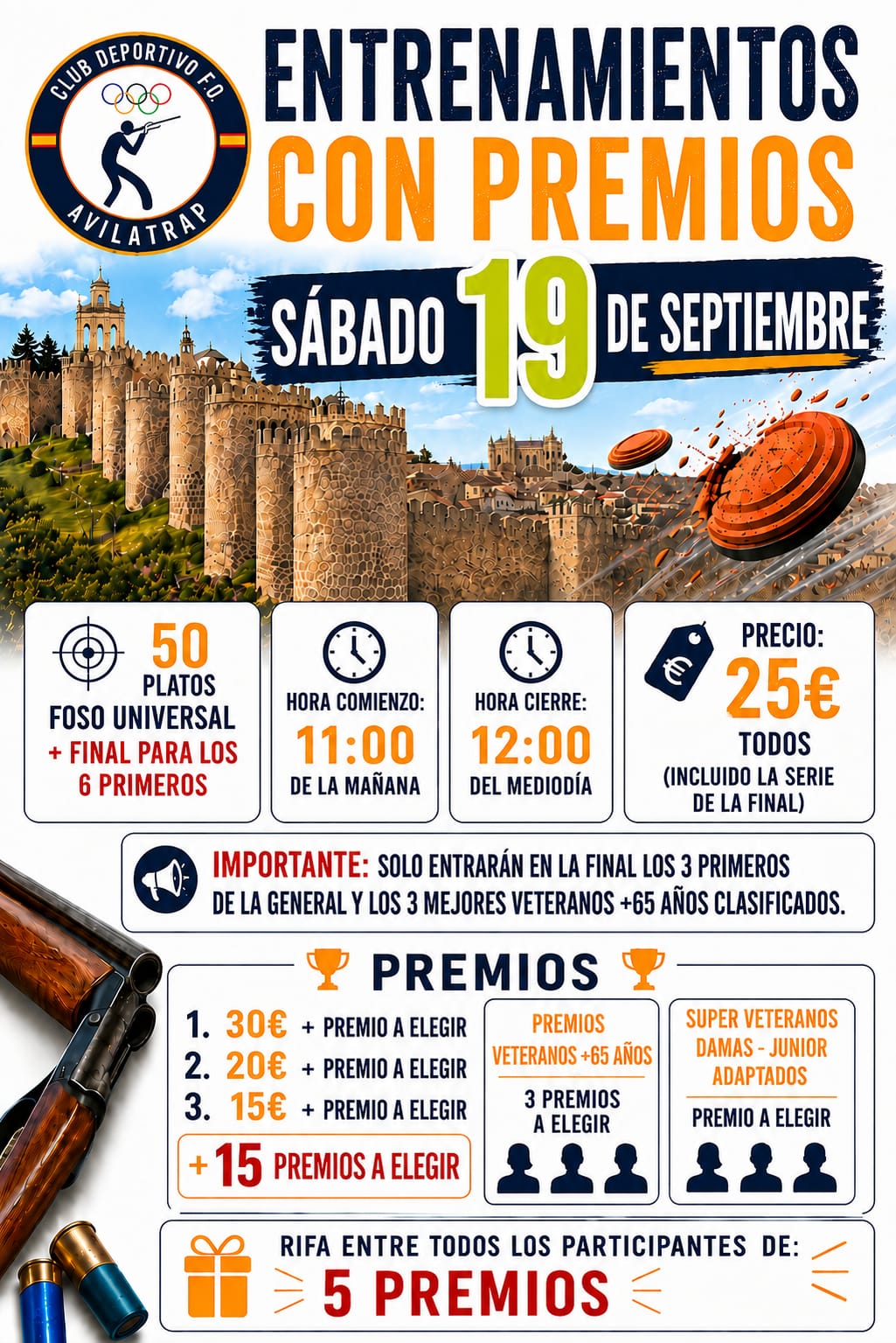 Entrenamientos con Premios F.U. en el Campo de Tiro El Fresnillo (Ávila).
