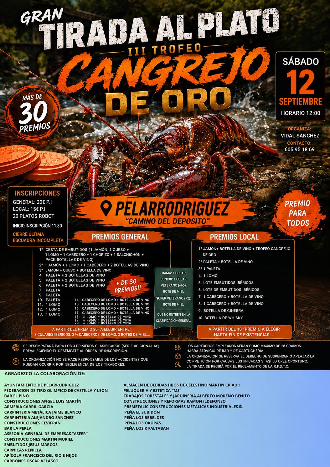 Gran Tirada al Plato ROBOT El Cangrejo de Oro en Pelarrodriguez (Salamanca).