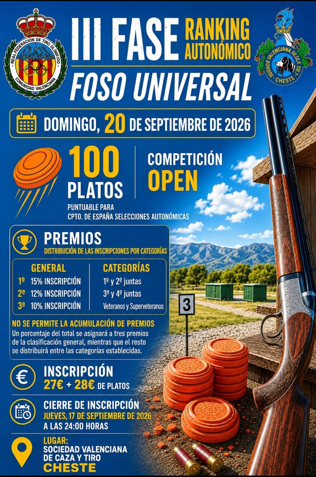 III Fase del Ranking Autonómico F.U. en el Campo de Tiro de Cheste (Valencia).