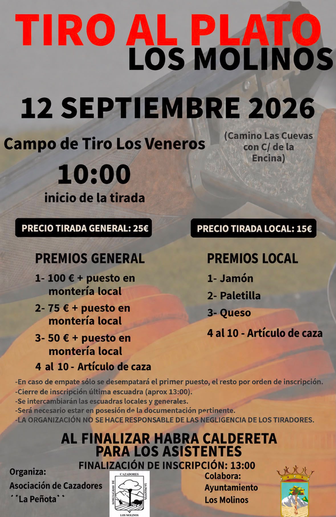 Tirada al Plato ROBOT en el Campo de Tiro Los Veneros en  Los Molinos (Madrid).