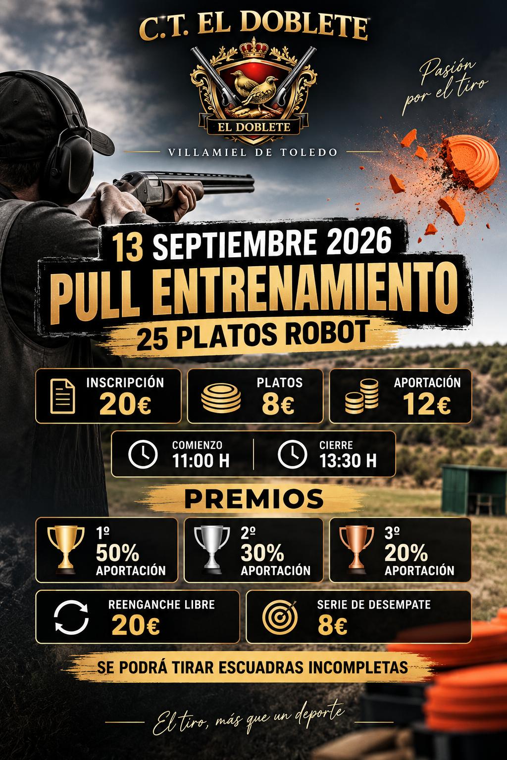 Pull Entrenamiento ROBOT en el Campo de Tiro El Doblete en Villamiel de Toledo (Toledo).