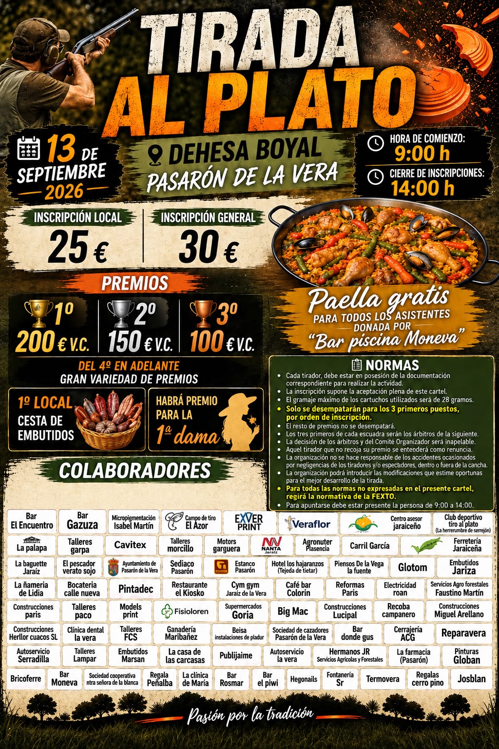Tirada al Plato ROBOT en Pasarón de la Vera (Cáceres).