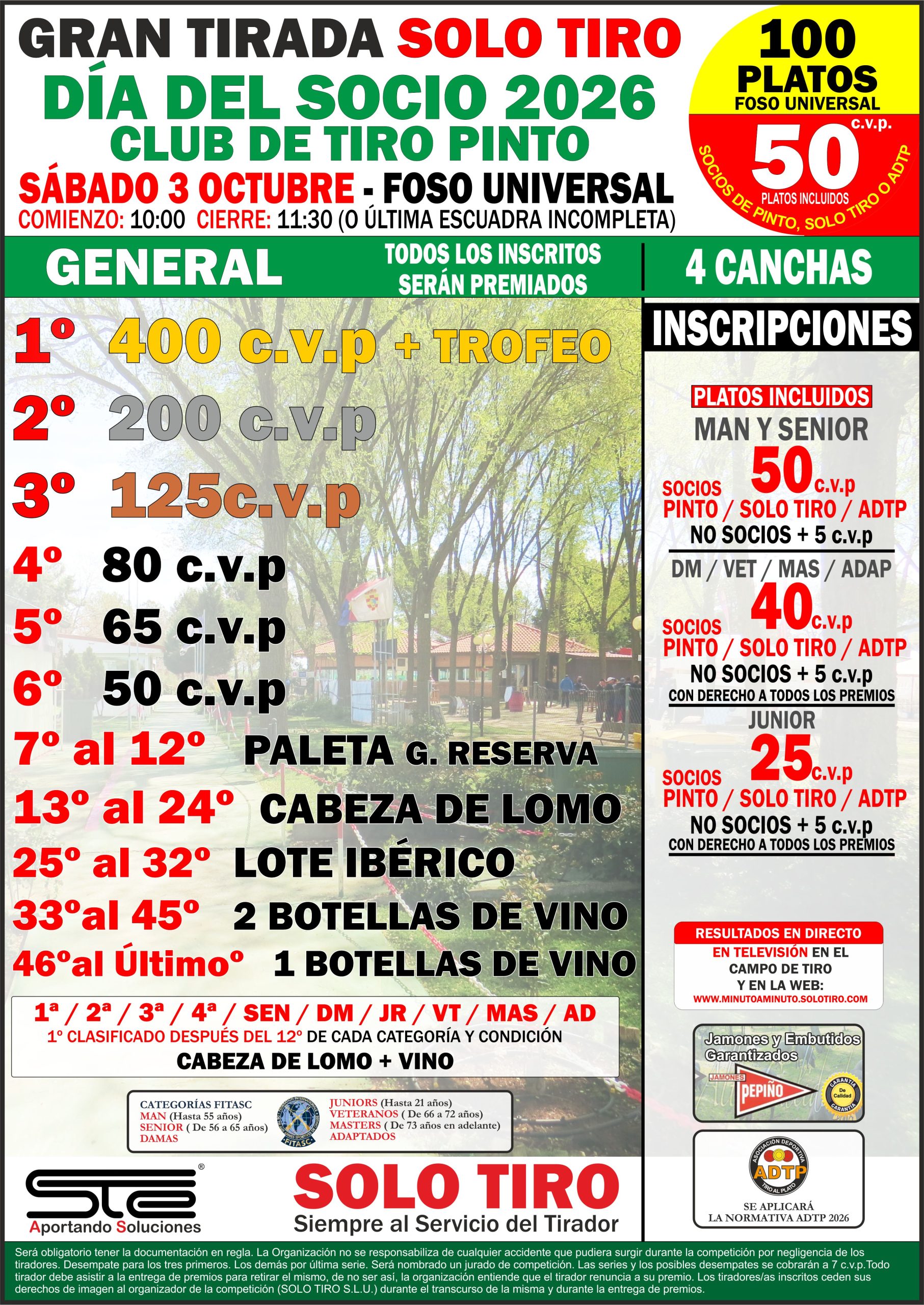 Gran Tirada SOLO TIRO Día del Socio F.U. en Pinto, Madrid.
