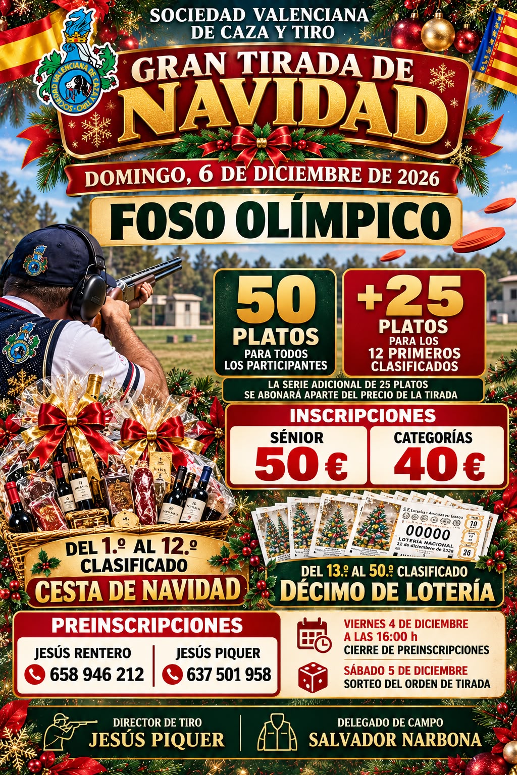 Gran Tirada de Navidad F.O. en La Sociedad de Caza y Tiro de Cheste (valencia).